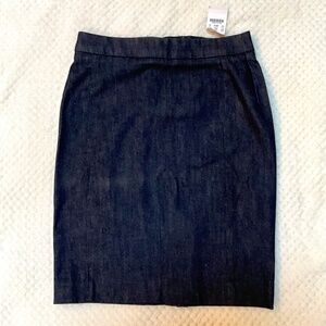 NWT J.Crew Denim Pencil Skirt, size 0P